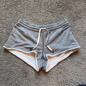 Lululemon RARE All You Need French Terry Heathered Gray Shorts est. size 4.6